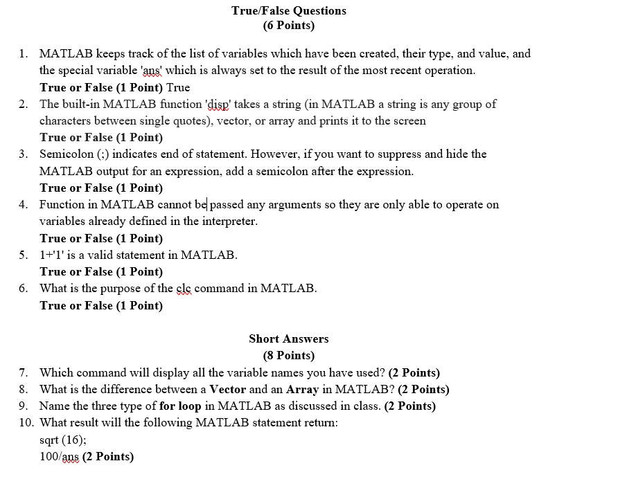 Solved Need help answering this multiple choice questions
