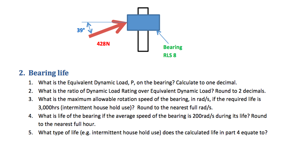 Solved What Is The Equivalent Dynamic Load, P, On The | Chegg.com