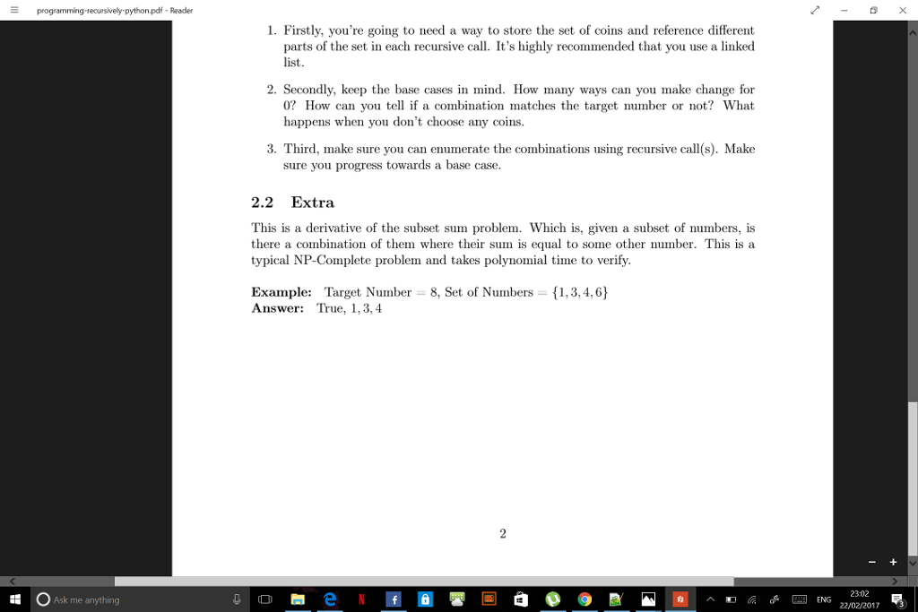 Programming recursively python pdf reader ask me an a chegg