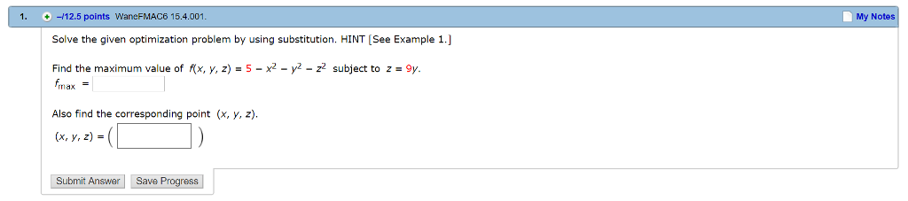 Solved Solve the given optimization problem by using | Chegg.com
