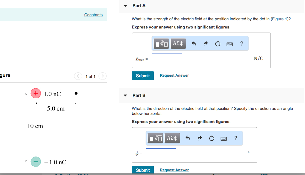 Solved: What Is The Strength Of The Electric Field At The | Chegg.com