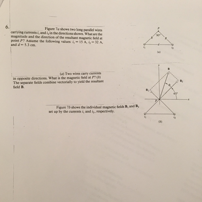 Solved Figure 7a shows two long parallel wires carrying | Chegg.com