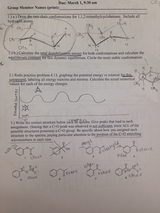 Solved Draw the two chair conformations for 1, 1,