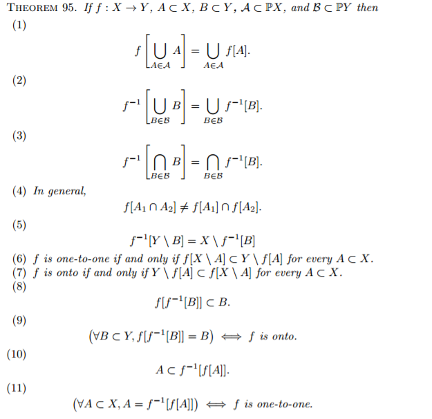 Solved If f: X rightarrow Y, A X, B Y, A PX, and B PT | Chegg.com