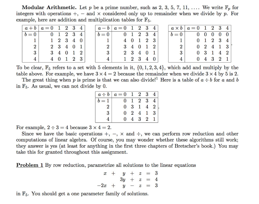 Solved Modular Arithmetic Let P Be A Prime Number Such As 3415