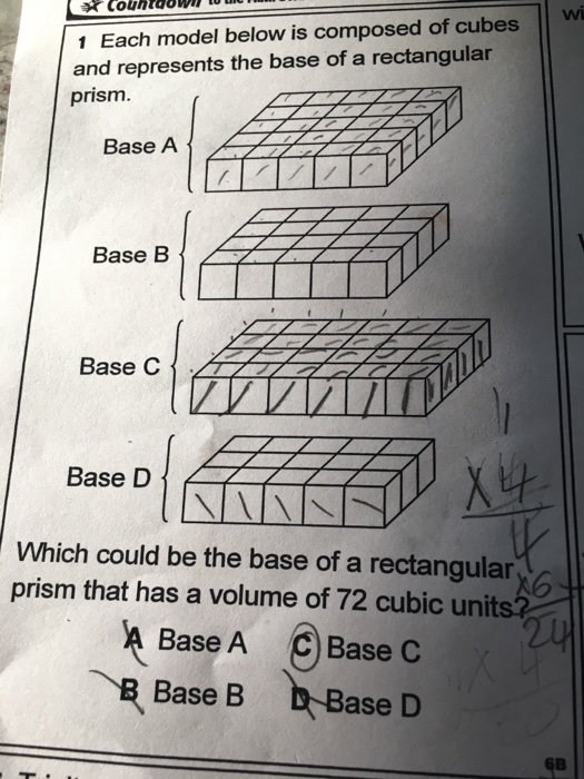 Solved Each model below is composed of cubes and represents | Chegg.com