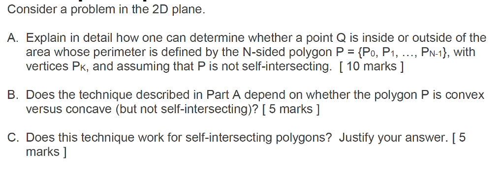 Solved Consider a problem in the 2D plane. A. Explain in | Chegg.com