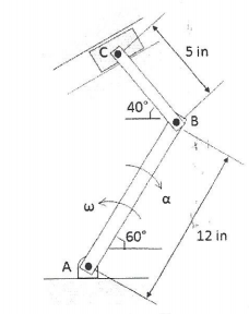 Solved The AB rod rotates with an angular acceleration ? = | Chegg.com