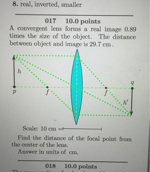 Solved Physics Optics question. My answer was around 15.714