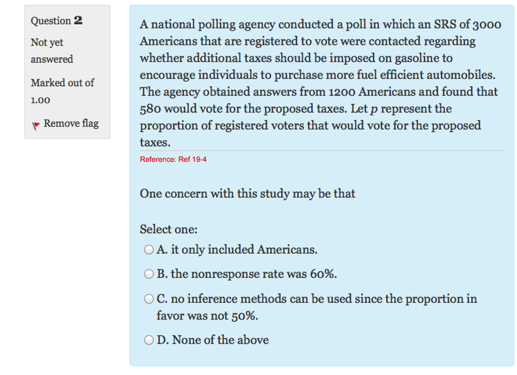 Solved A National Polling Agency Conducted A Poll In Which Chegg Com