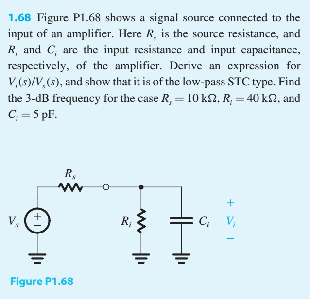 Solved Figure P1.68 shows a signal source connected to the