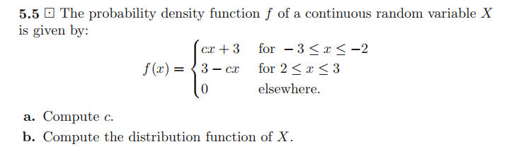Solved 5.5 D The probability density function f of a | Chegg.com