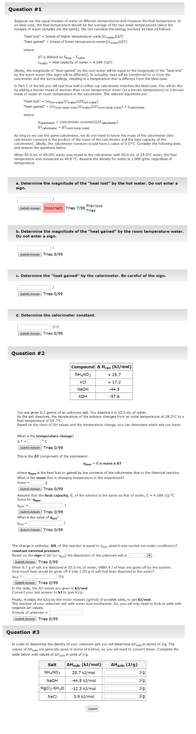 Solved Suppose We Mix Equal Masses Of Water At Different