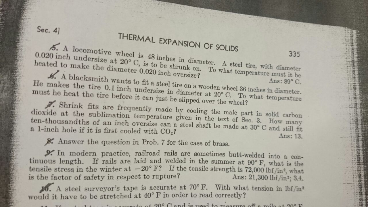 Solved 1 Thermal Expansion In Solids 5pts Steel Train Chegg Com