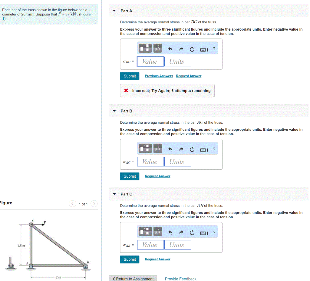 Solved Each bar of the truss shown in the figure below has a | Chegg.com