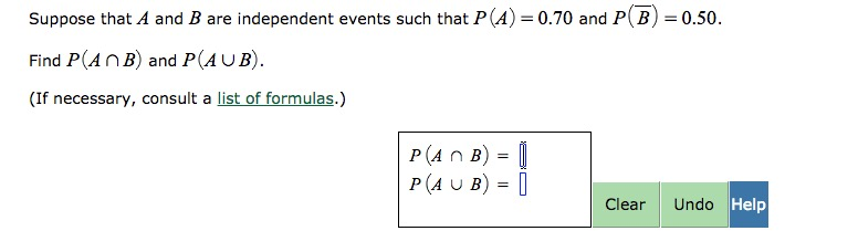 Independent Events Formula