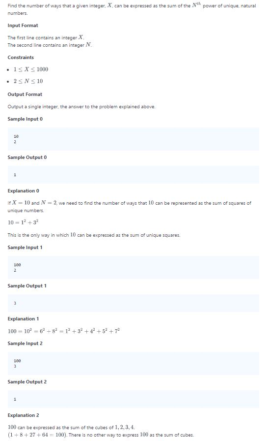 Solved Find the number of ways that a given integer, X. can | Chegg.com