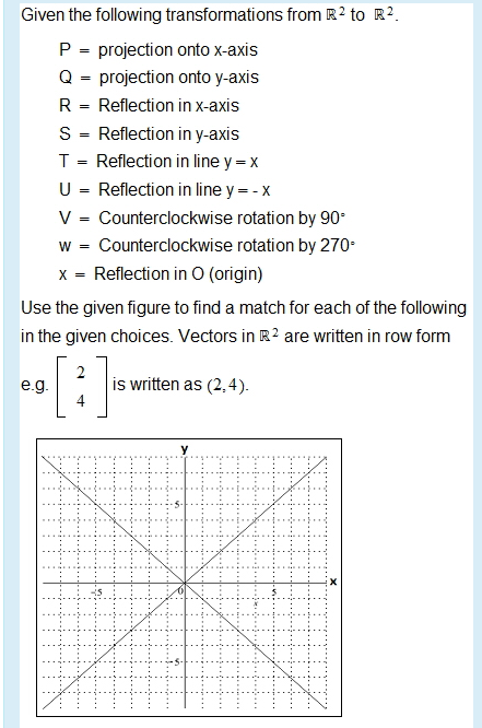 Solved Given the following transformations from R2 to R2. P | Chegg.com