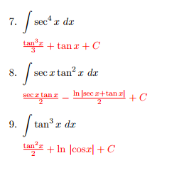 integration of sec to the power 4 x tan x dx