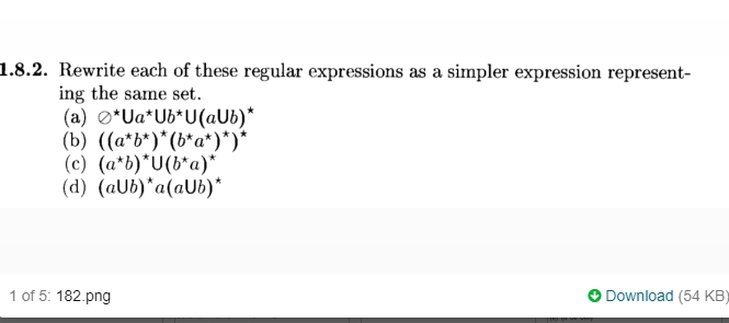 Solved 1.8.2. Rewrite each of these regular expressions as a | Chegg.com
