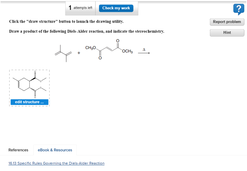 Solved Draw a product of the following DielsAlder