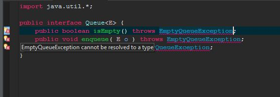 Solved Queue public boolean isEmpty() throws | Chegg.com