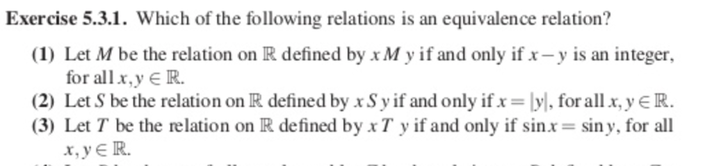 Solved Exercise 5.3.1. Which of the following relations is | Chegg.com