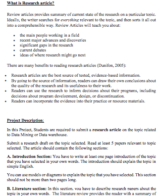 research article and review article