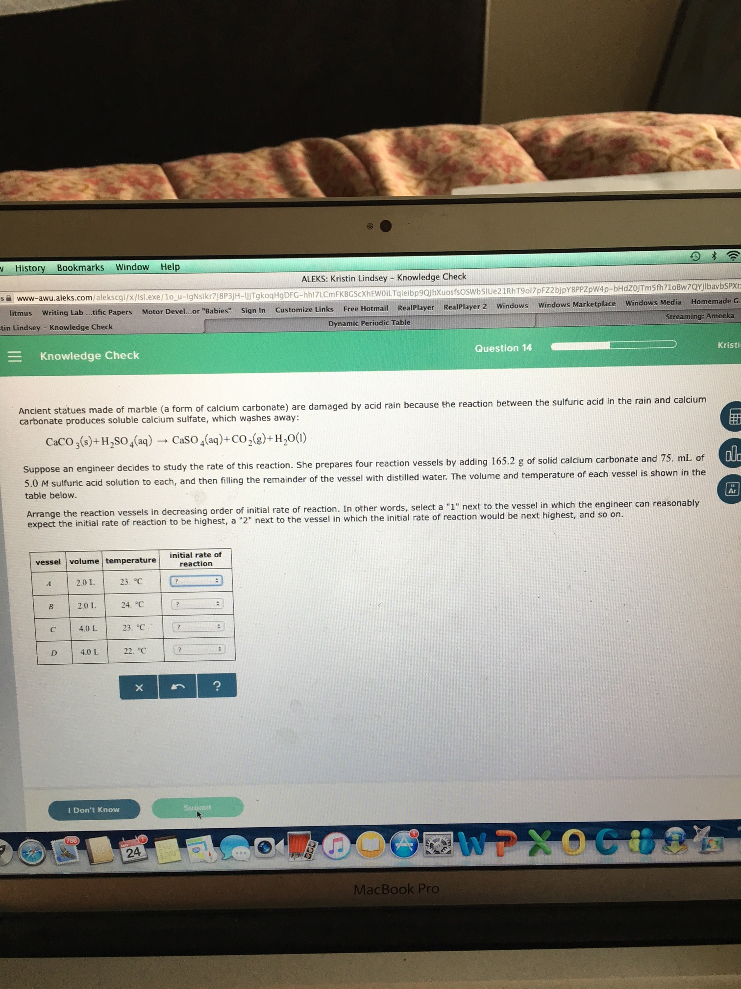 Solved Ancient statues made of marble (a form of calcium