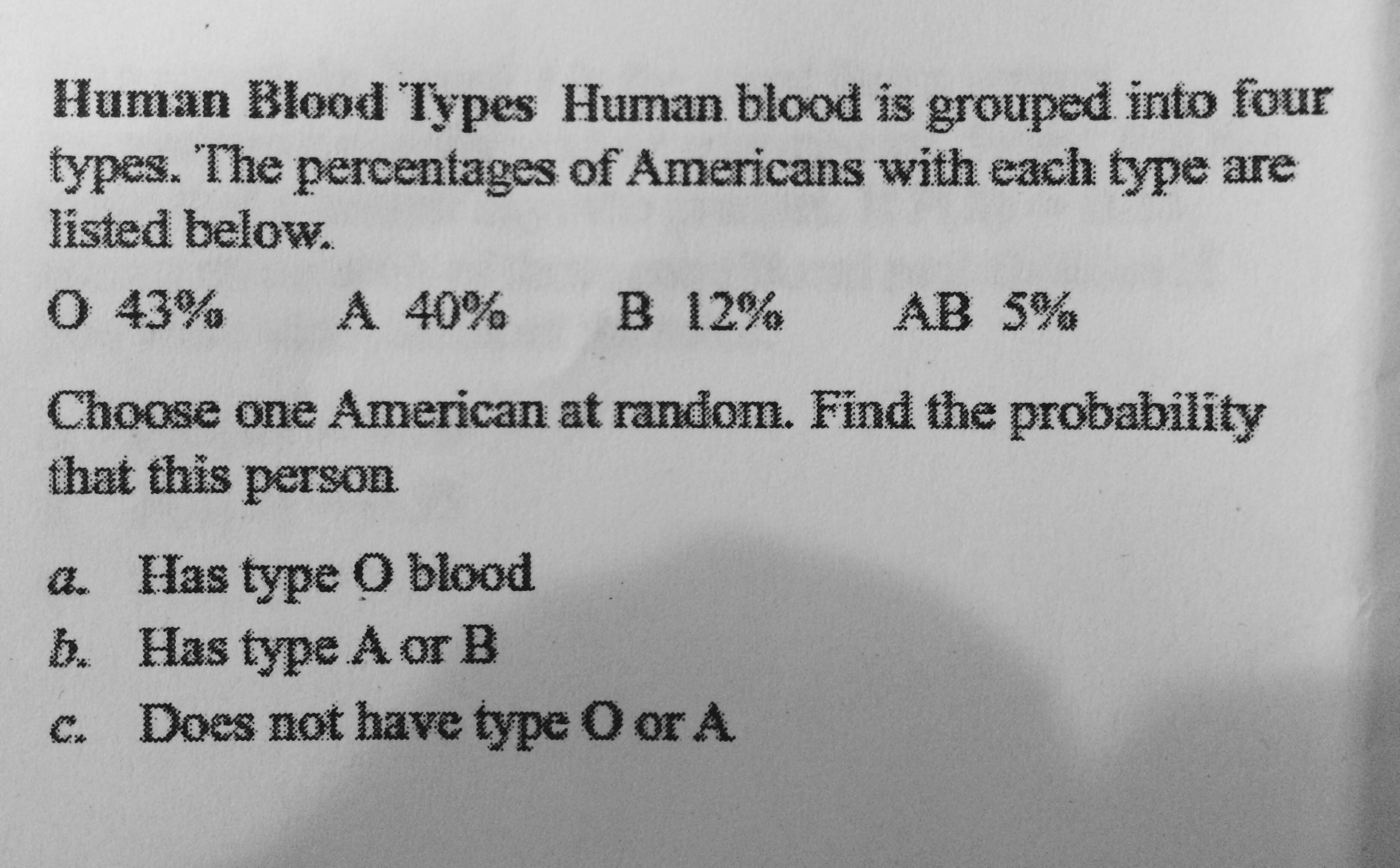 solved-human-blood-types-human-blood-is-grouped-into-four-chegg