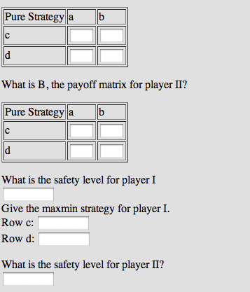 Consider the general sum game given below in | Chegg.com