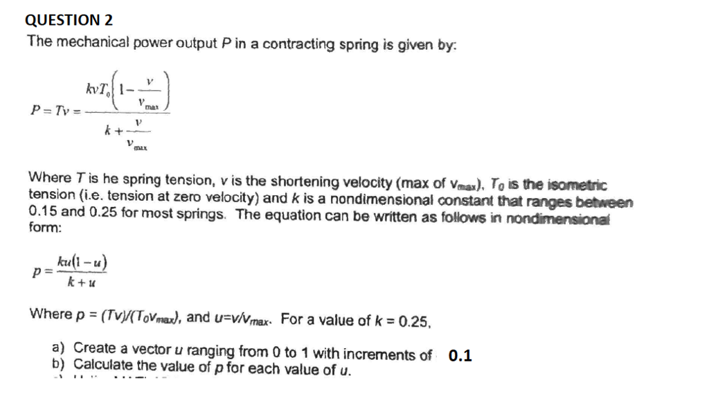 Mechanical power formula