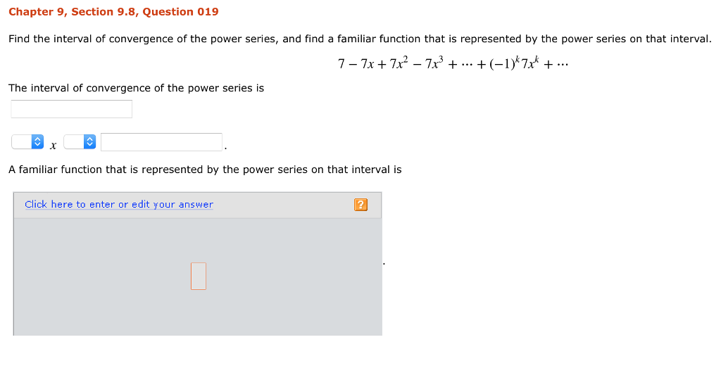 Solved Chapter 9, Section 9.8, Question 019 Find The | Chegg.com