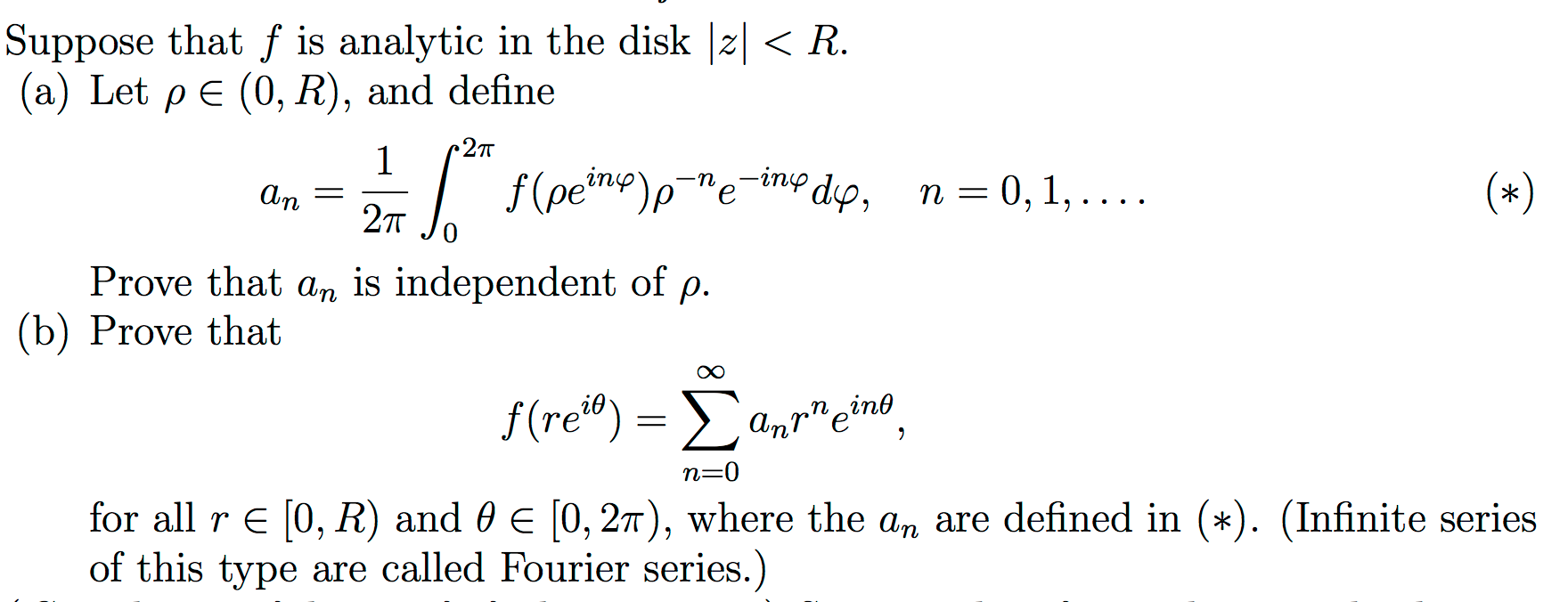 Solved Suppose that f is analytic in the disk |z| less than | Chegg.com