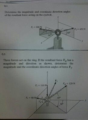 Solved Determine the magnitude and coordinate direction | Chegg.com