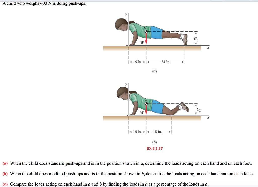 solved-a-child-who-weighs-400-n-is-doing-push-ups-k16-chegg