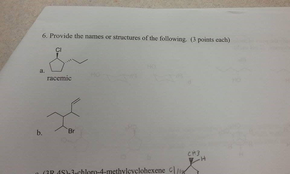 Solved Provide The Names Or Structures Of The Following. | Chegg.com