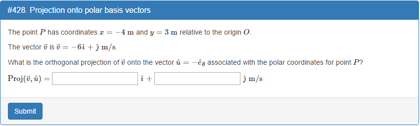 Solved The point P has coordinates x = -4 m and y = 3 m | Chegg.com