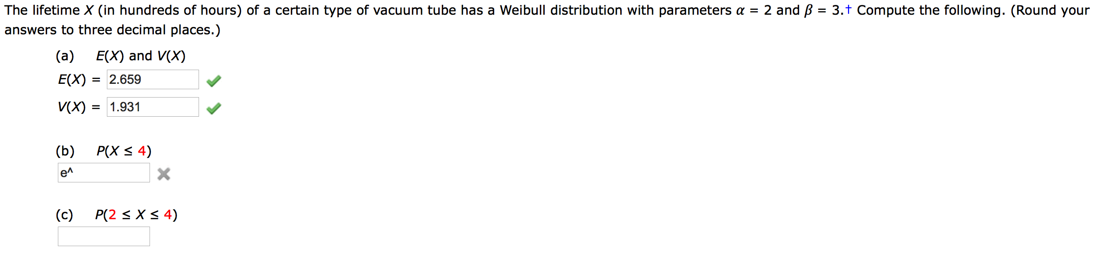 Solved The lifetime X (in hundreds of hours) of a certain