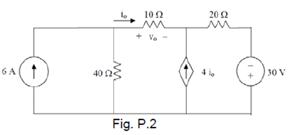 Solved Use the superposition principle to find v0 and i0 in | Chegg.com