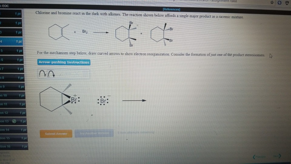 Solved toldssighmenttake EOC Chlorine and bromine react