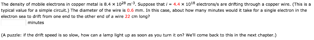 solved-the-density-of-mobile-electrons-in-copper-meta-is-8-4-chegg