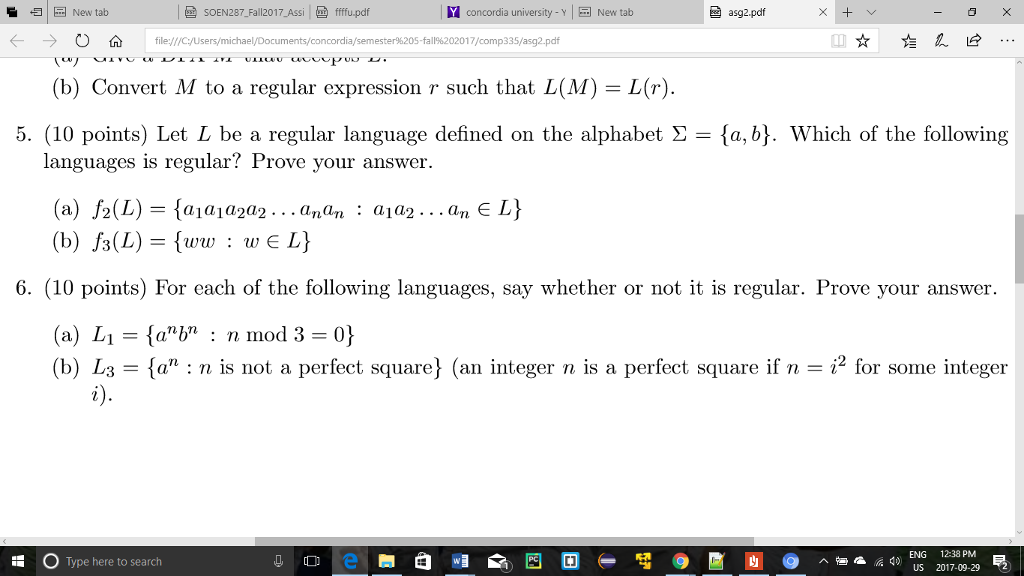 Solved ーNew tab SOEN287-Fall2017-Assi ffffu.pdf concordia | Chegg.com