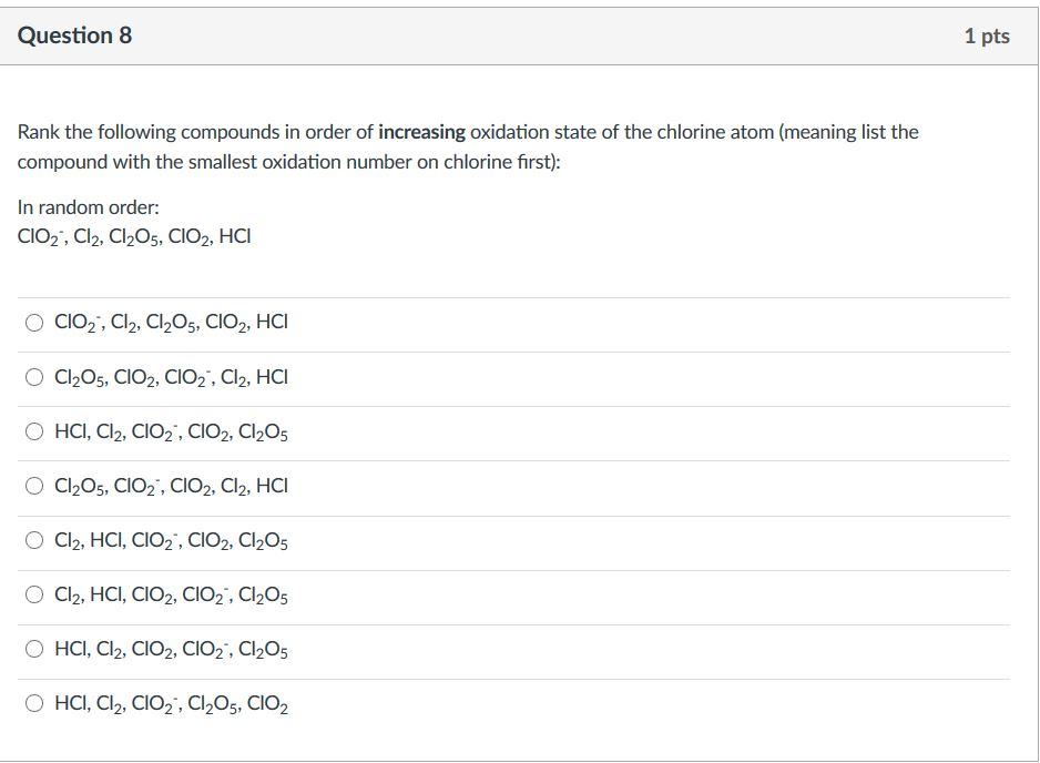 Solved Rank the following compounds in order of increasing | Chegg.com