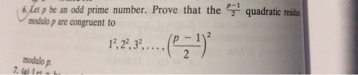 Solved Let P Be An Odd Prime Number Prove That The P 1 2