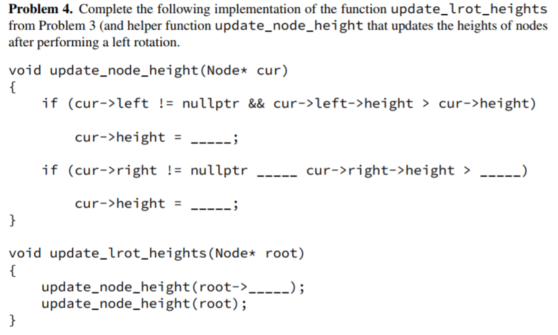 Solved Problem 1. Complete The Following Function That | Chegg.com