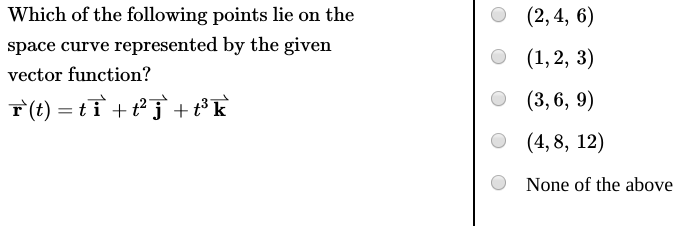 Solved o (2,4, 6) Which of the following points lie on the | Chegg.com