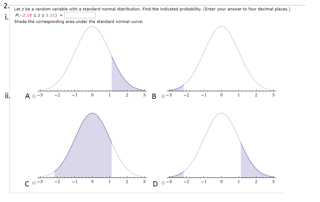Solved 1 Sketch the area under the standard normal curve