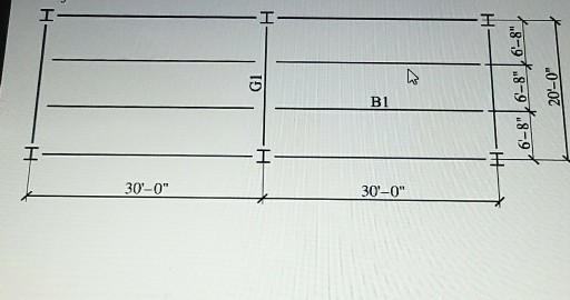 Solved consider the below plan view. design beams B1 and G1 | Chegg.com