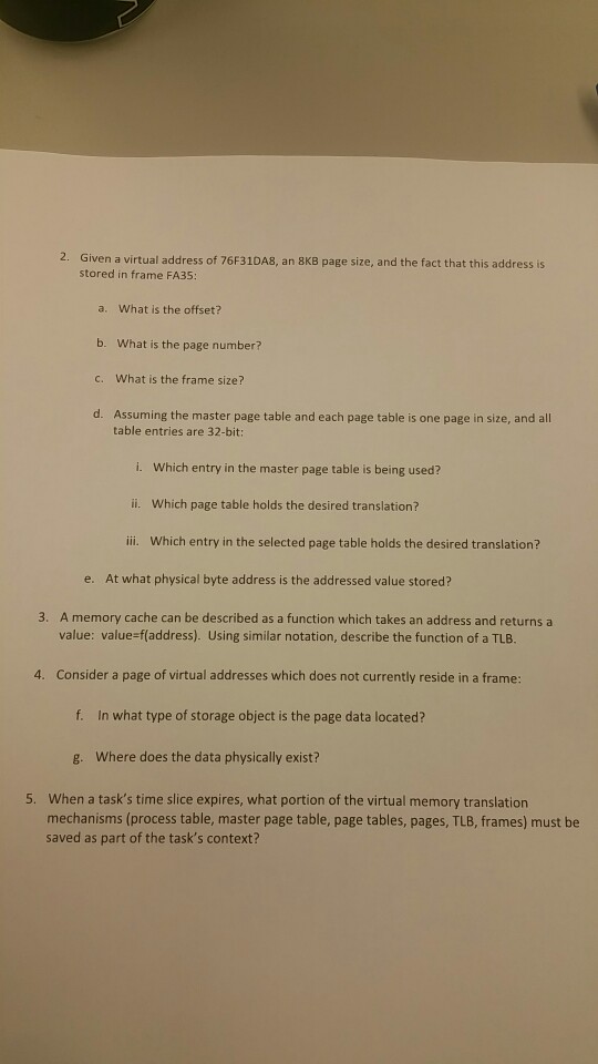 Solved Answers to the following questions are due at the